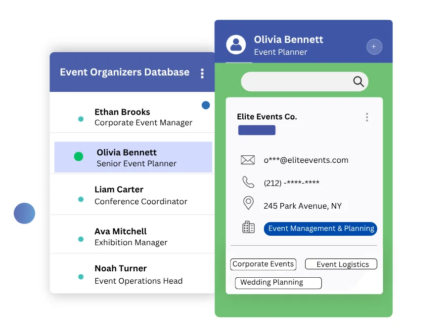 Event Organizers Contact List
