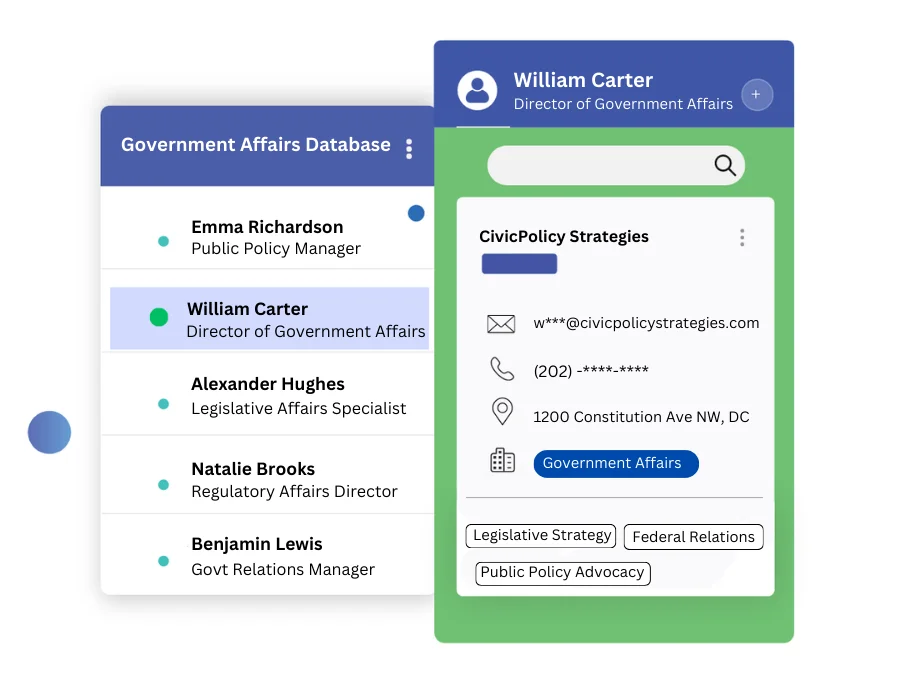 Government Affairs Contact List