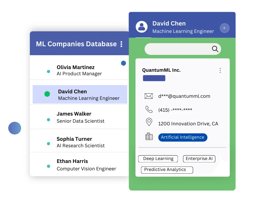 Machine Learning Companies Contact List