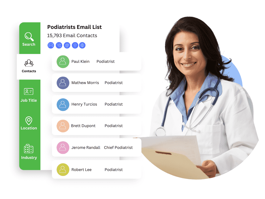 Podiatrist Email List and Podiatric Physician Email Database in USA