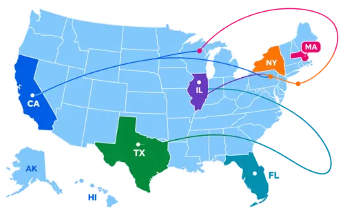 USA statewide targeting map